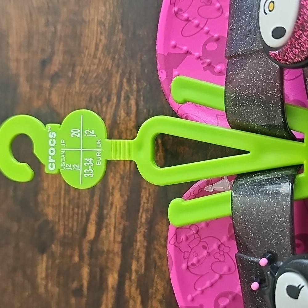 Hello Kitty Kuromi & My Melody Pink Juniors Sz j2 Sandals NWT - Picture 6 of 9